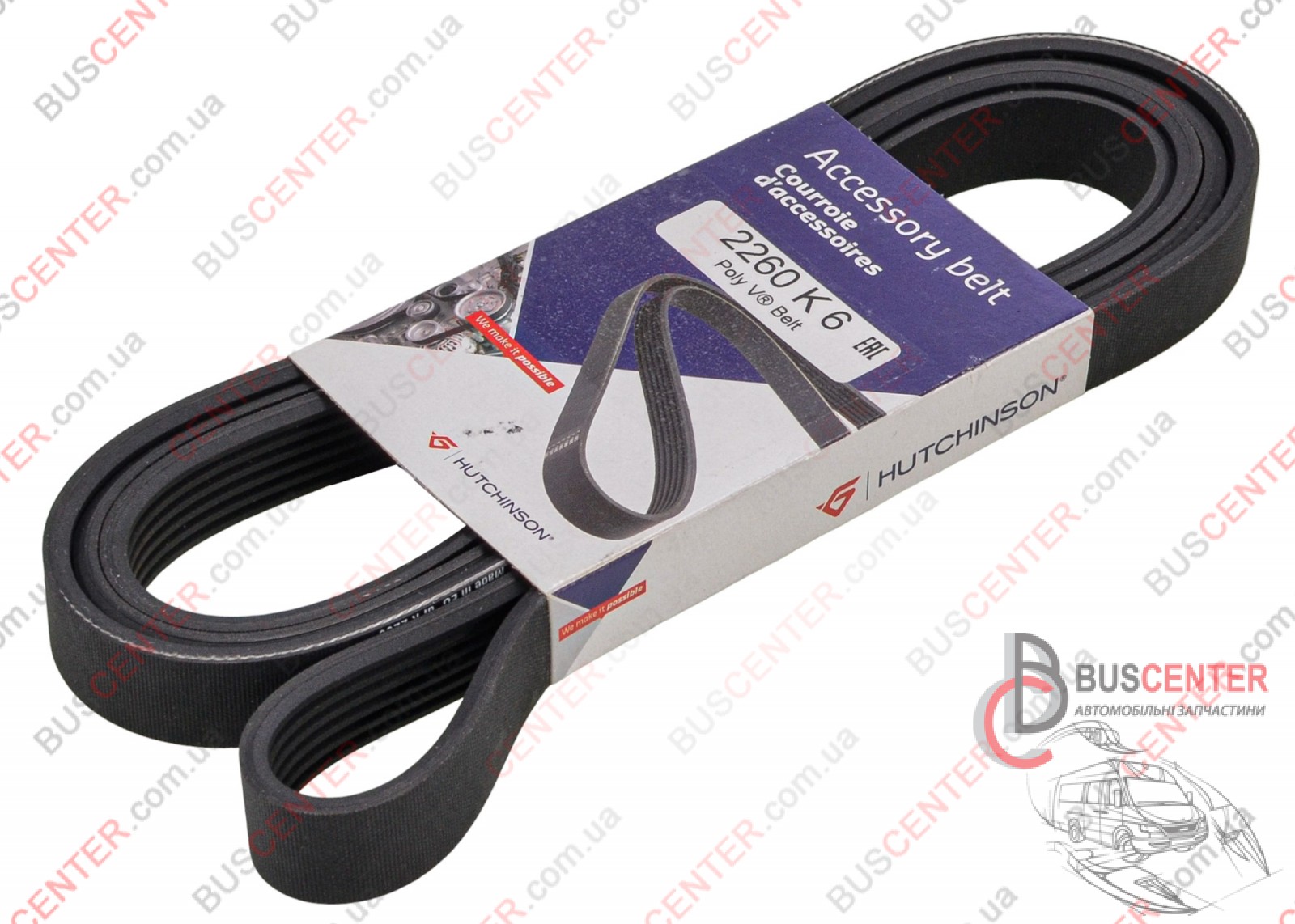 Фотография запчасти Ремень ручейковый 6 PK 2260