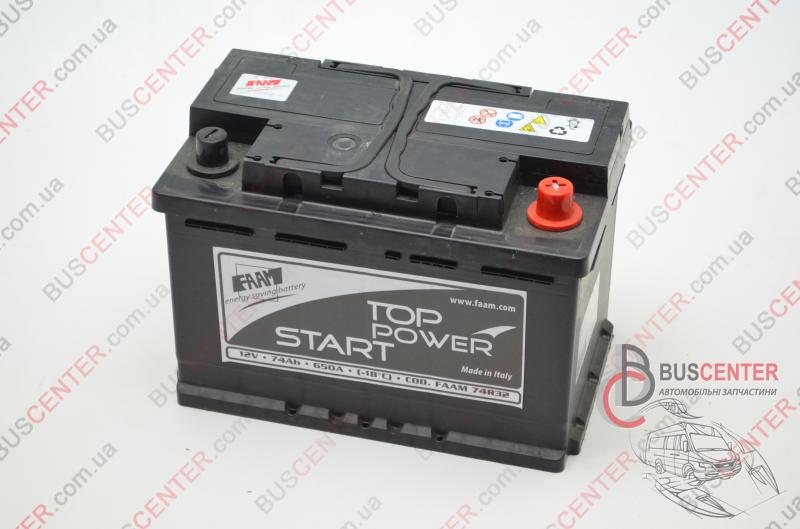 Фотографія запчастини Акумулятор 74AH/650A P "плюс" DX