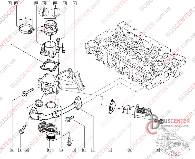 Фотография запчасти Кронштейн EGR