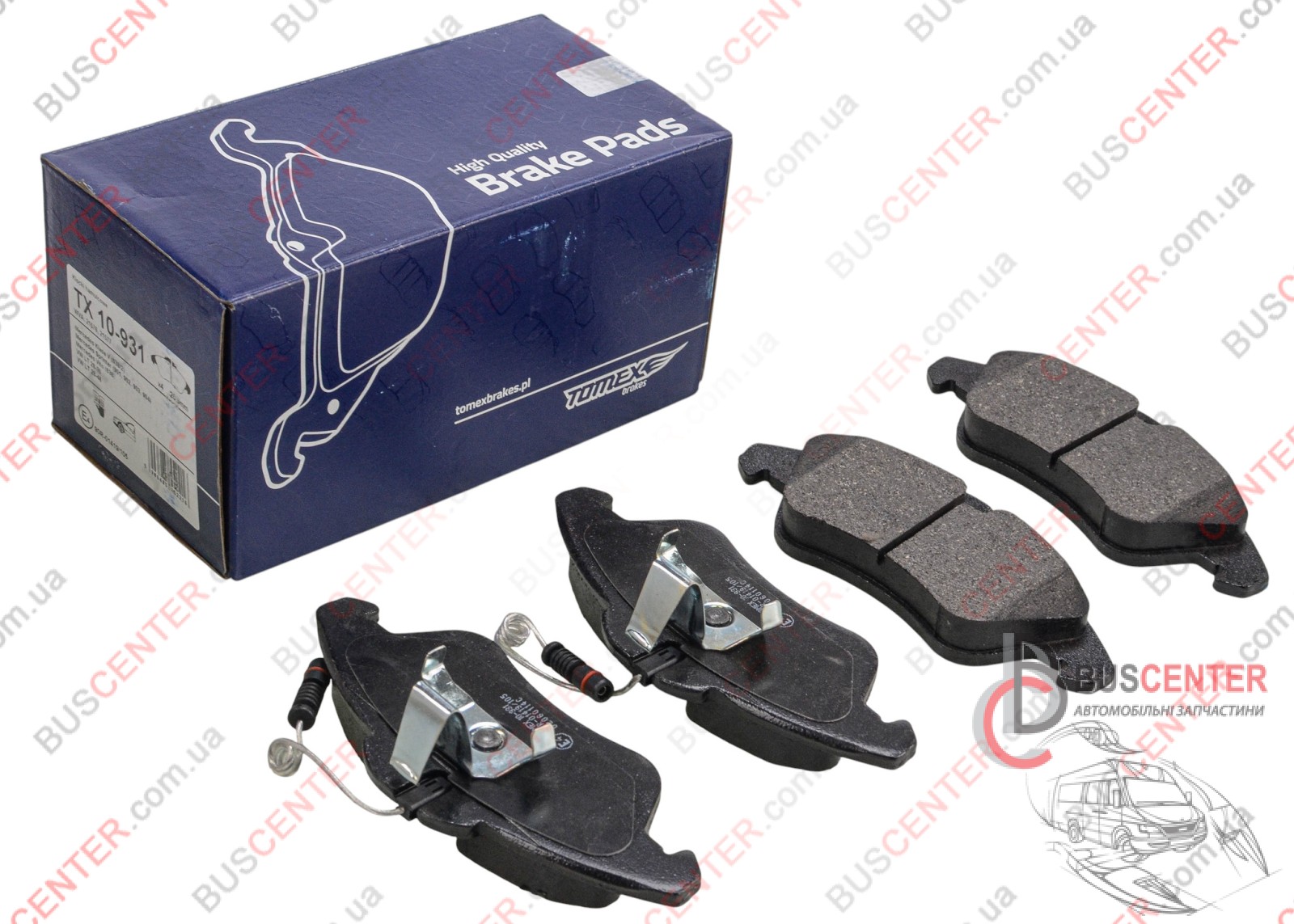 Фотографія запчастини Гальмівні колодки передні 208-312