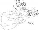 Подушка КПП задня