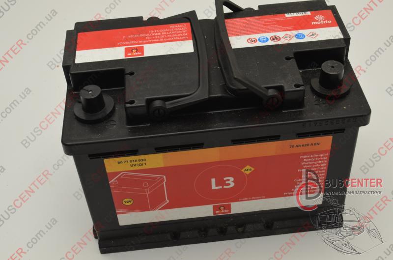 Фотографія запчастини Акумулятор L3 70AH/620A P EN
