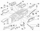 Накладка панели (бардачок-центральный, планшетка, бланк, фиксатор для документов)