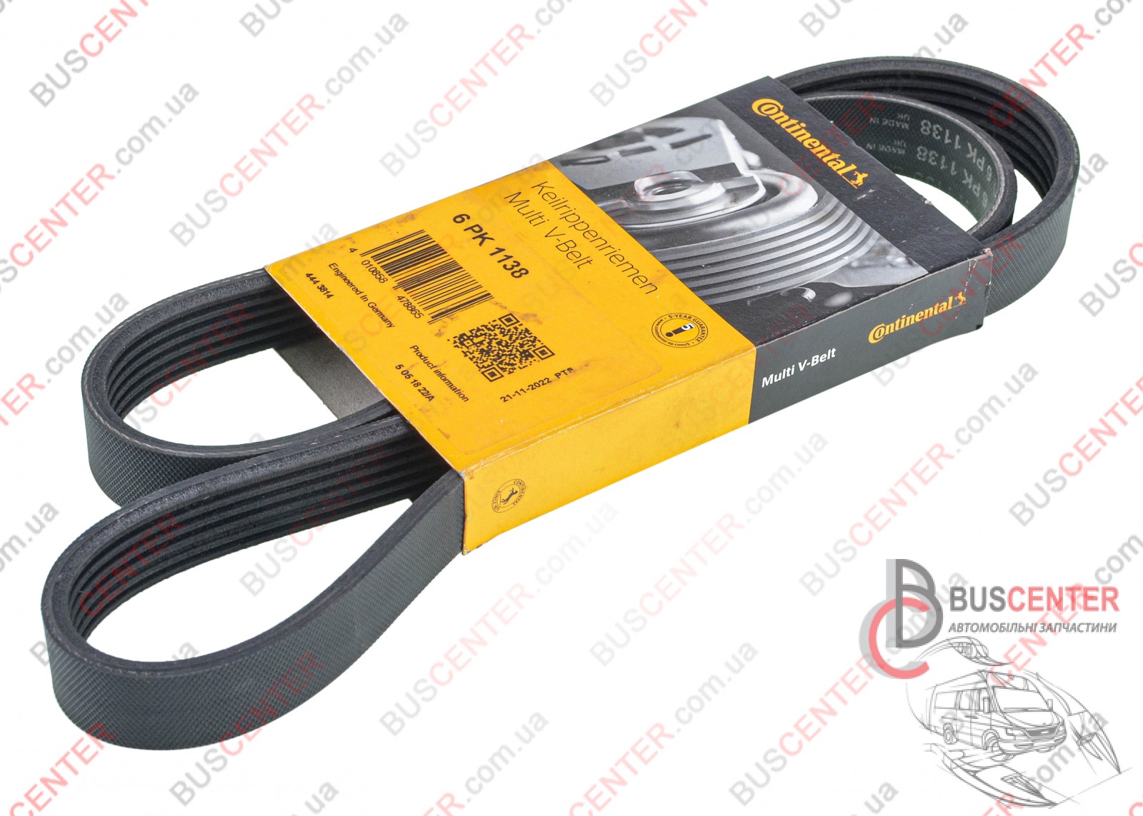 Фотография запчасти Ремень ручейковый 6 PK 1138
