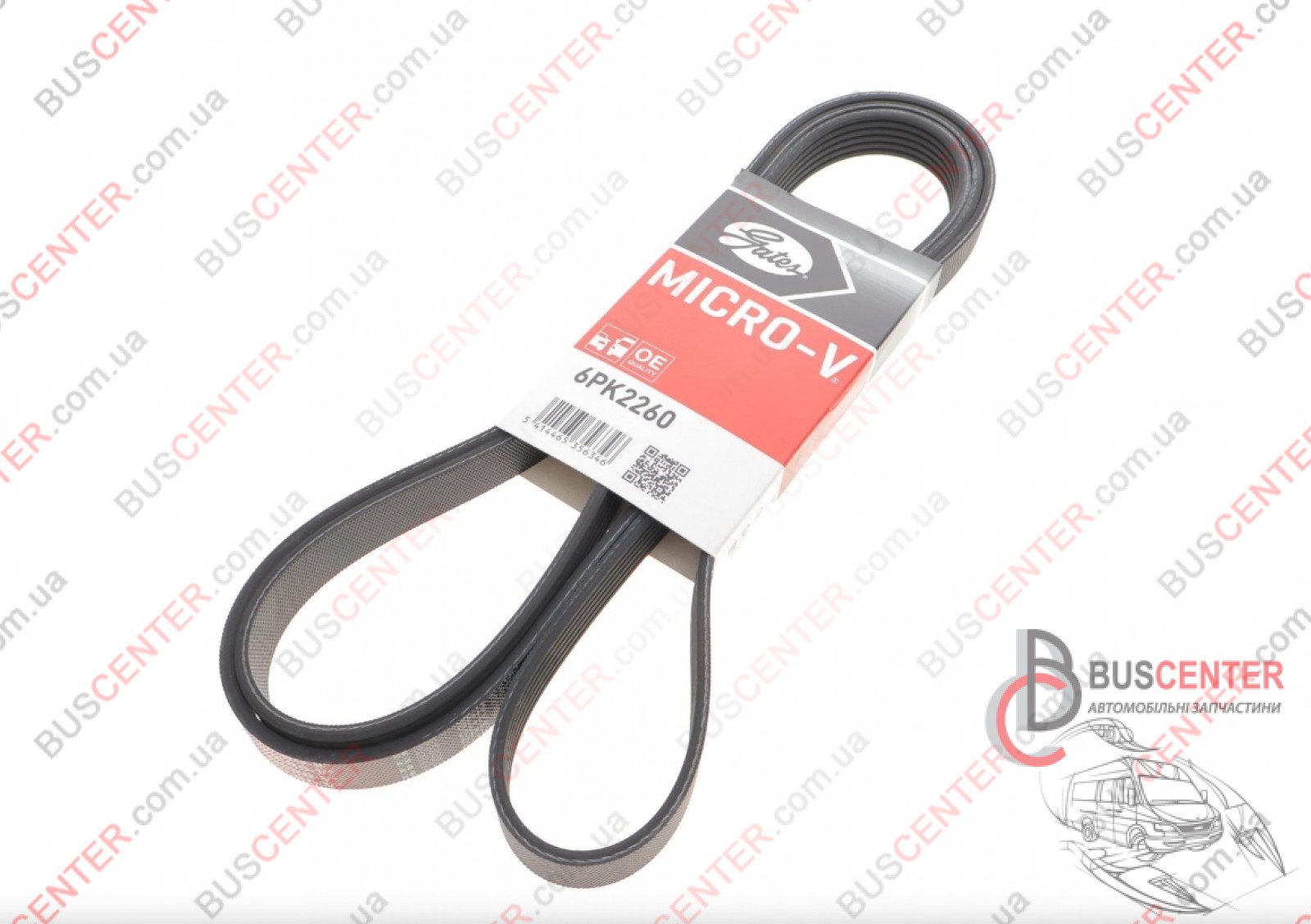 Фотография запчасти Ремень ручейковый 6 PK 2260