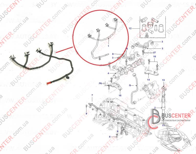 Фотография запчасти Трубка обратки (FORD MONDEO 2.0tdci)