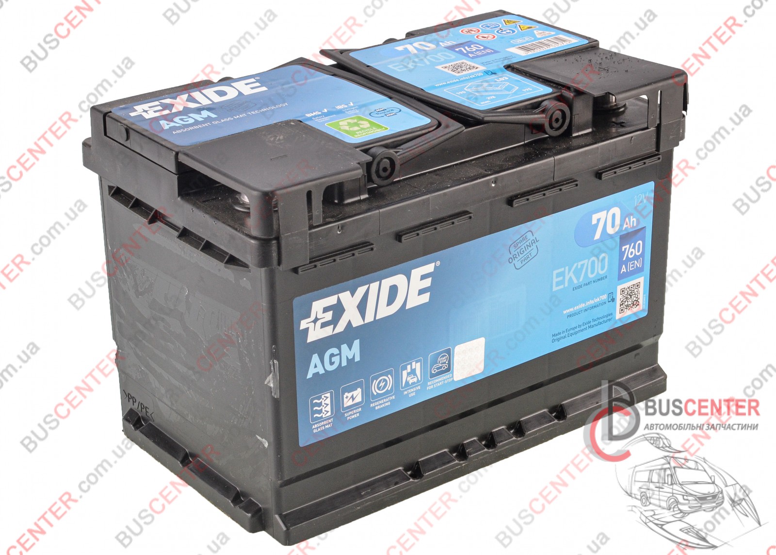 Фотография запчасти Аккумулятор 70AH/760A Start-Stop AGM EURO (0)